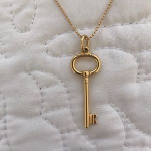 Tiffany & Co 18k Gold Key Necklace